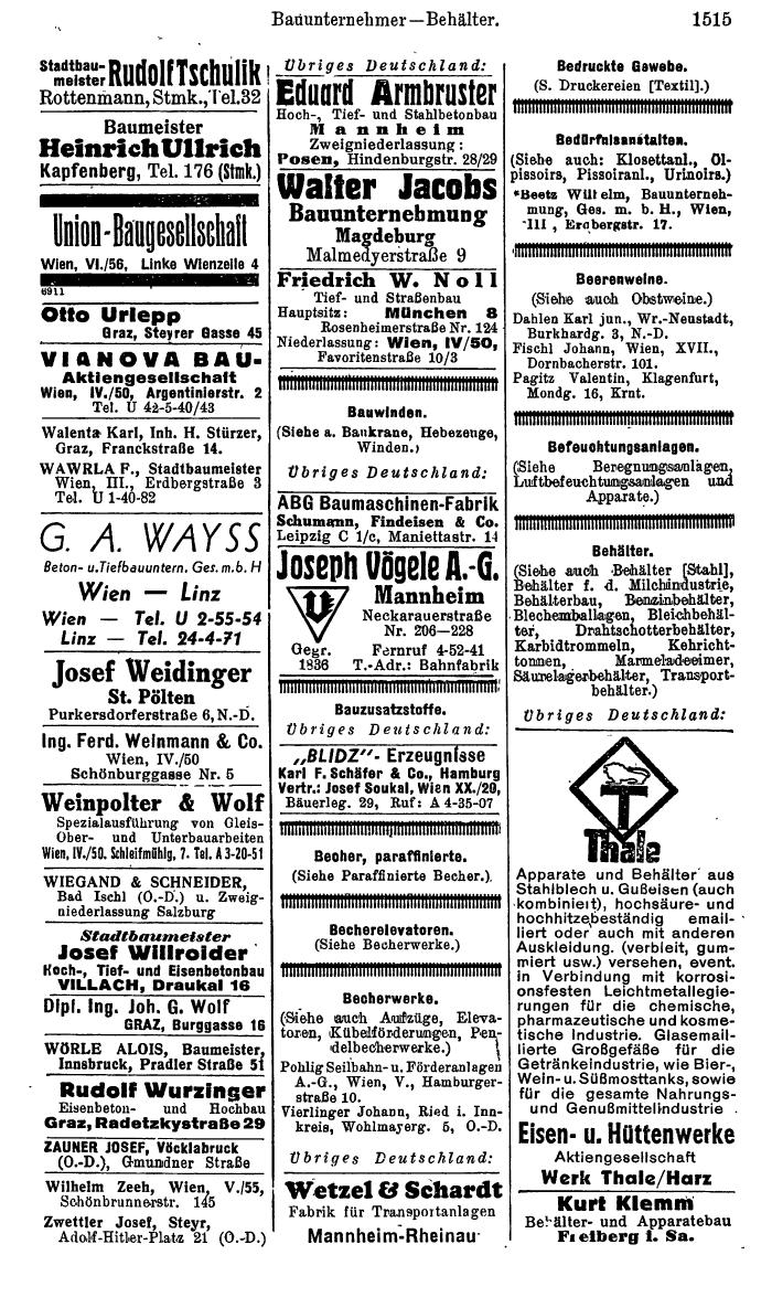 Compass. Kommerzielles Jahrbuch 1944: Ostmark. - Page 1705