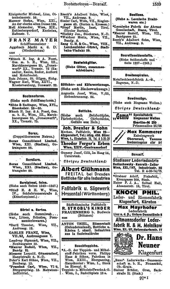 Compass. Kommerzielles Jahrbuch 1944: Ostmark. - Seite 1729