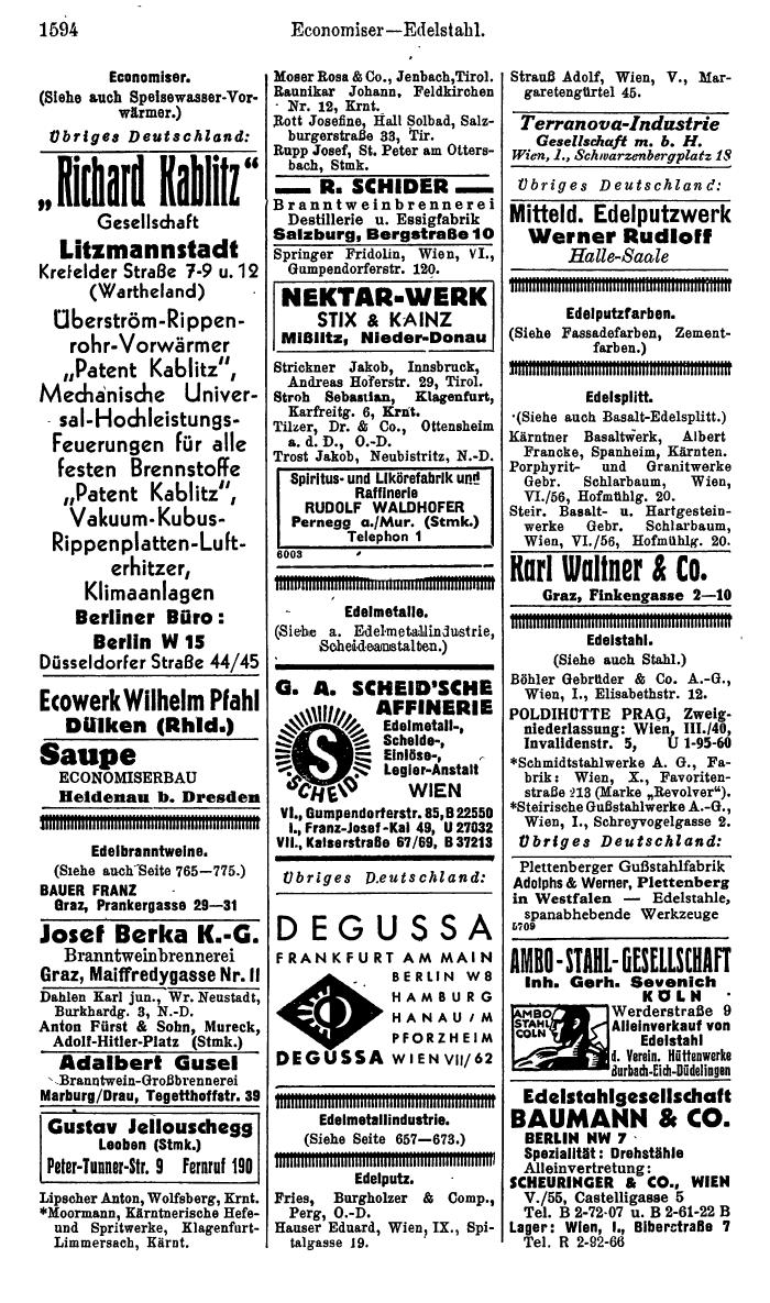 Compass. Kommerzielles Jahrbuch 1944: Ostmark. - Seite 1784