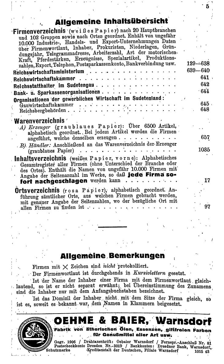 Compass. Kommerzielles Jahrbuch 1943: Sudetenland. - Page 15