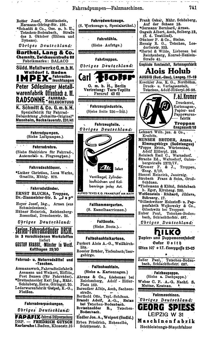 Compass. Kommerzielles Jahrbuch 1943: Sudetenland. - Seite 795