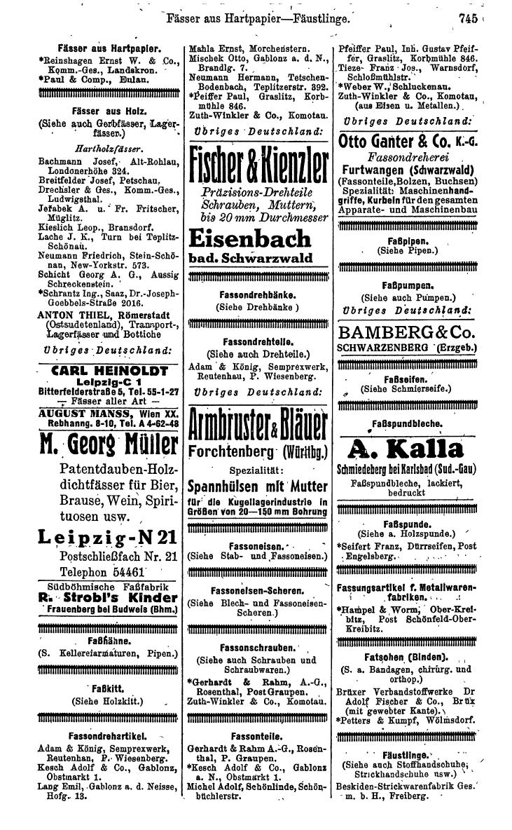 Compass. Kommerzielles Jahrbuch 1943: Sudetenland. - Seite 799