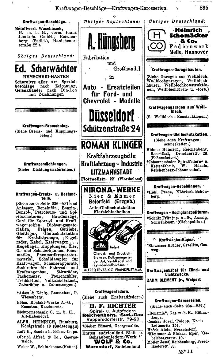 Compass. Kommerzielles Jahrbuch 1943: Sudetenland. - Page 889