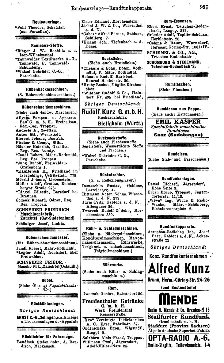 Compass. Kommerzielles Jahrbuch 1943: Sudetenland. - Page 979