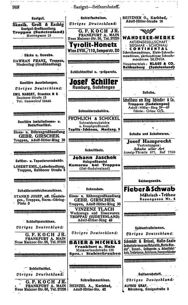Compass. Kommerzielles Jahrbuch 1942: Sudetenland. - Seite 1014