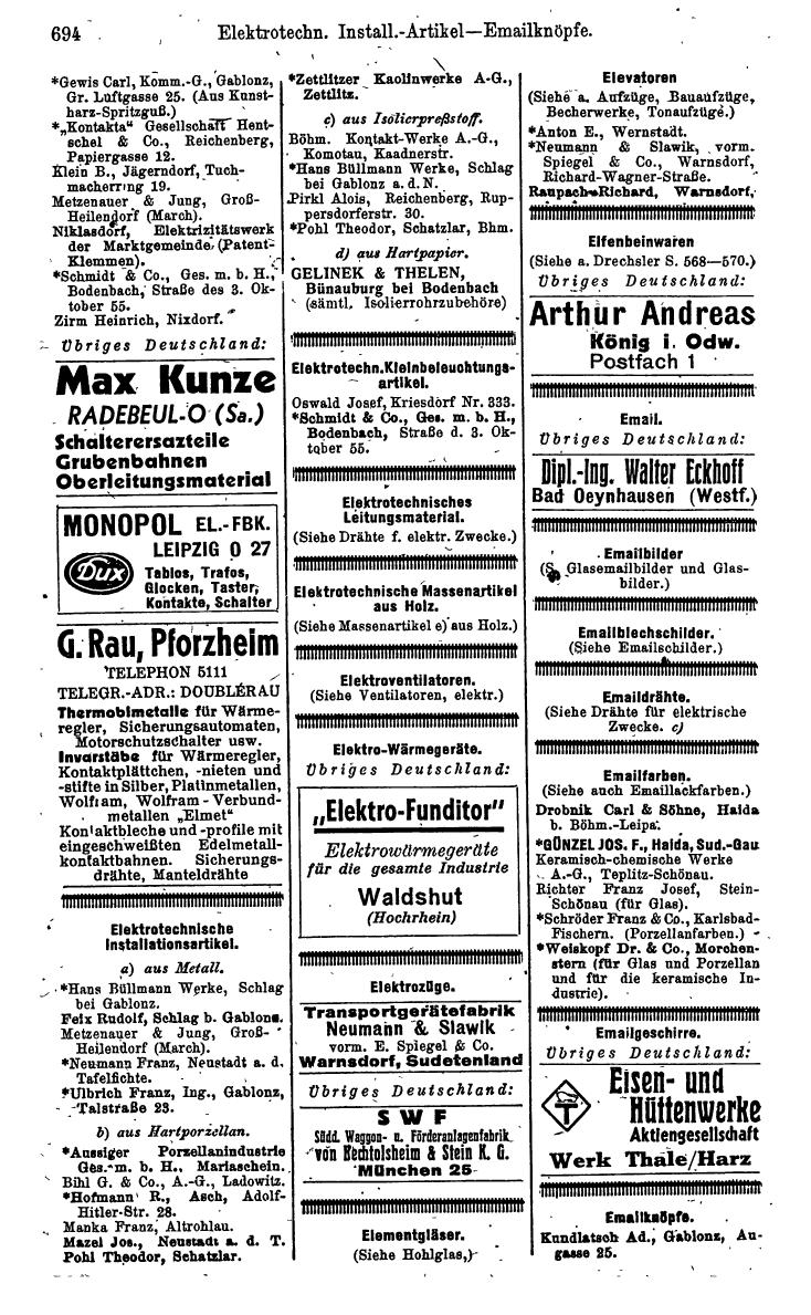 Compass. Kommerzielles Jahrbuch 1942: Sudetenland. - Page 740