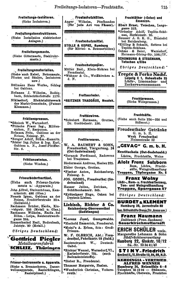 Compass. Kommerzielles Jahrbuch 1942: Sudetenland. - Page 761