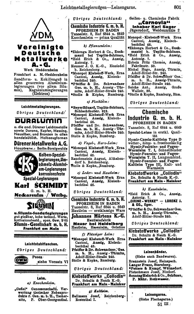 Compass. Kommerzielles Jahrbuch 1942: Sudetenland. - Seite 847