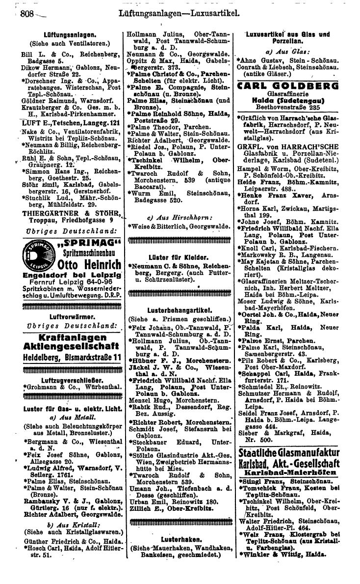 Compass. Kommerzielles Jahrbuch 1942: Sudetenland. - Seite 854