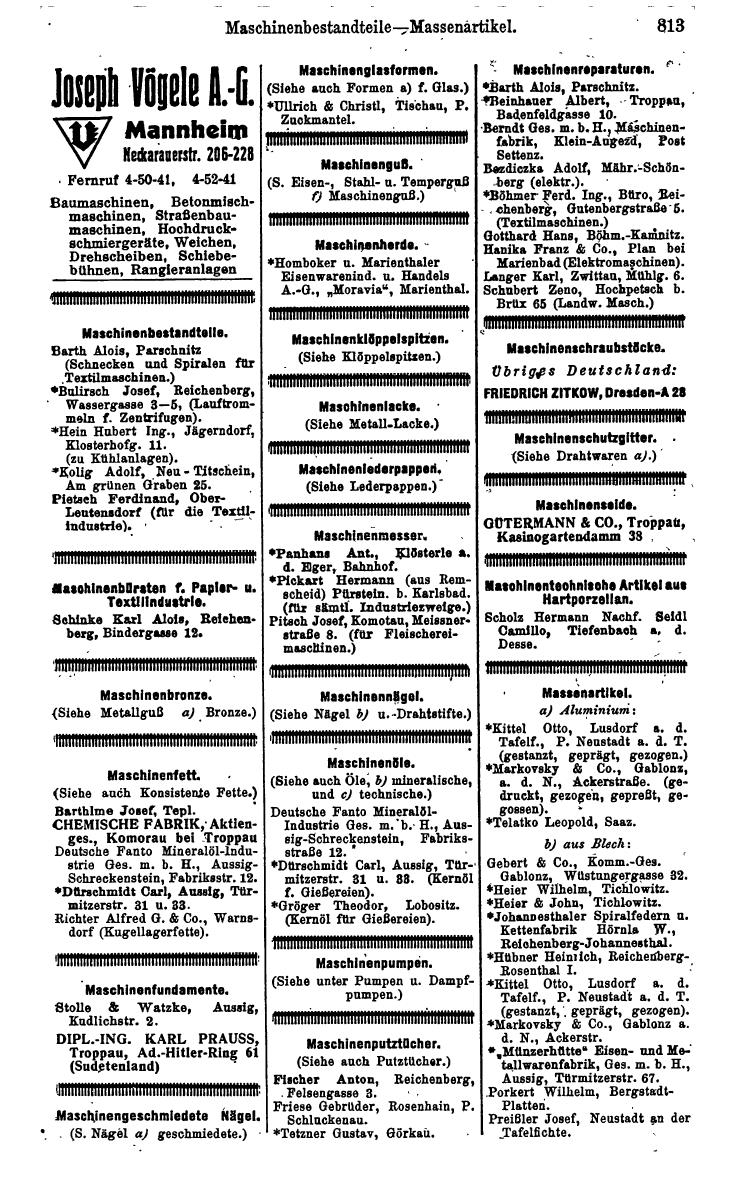 Compass. Kommerzielles Jahrbuch 1942: Sudetenland. - Page 859