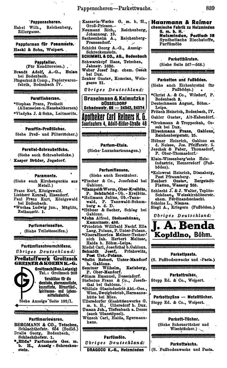 Compass. Kommerzielles Jahrbuch 1942: Sudetenland. - Page 885