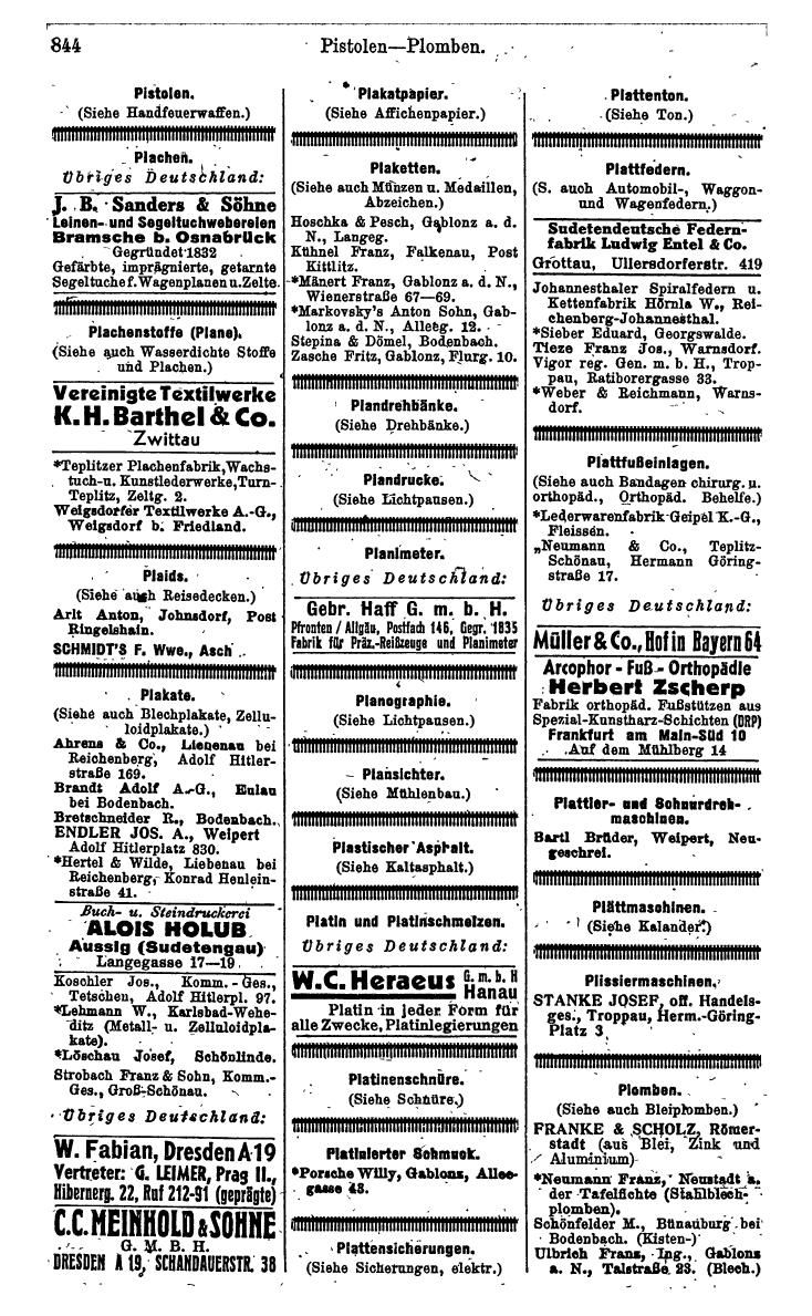 Compass. Kommerzielles Jahrbuch 1942: Sudetenland. - Seite 890