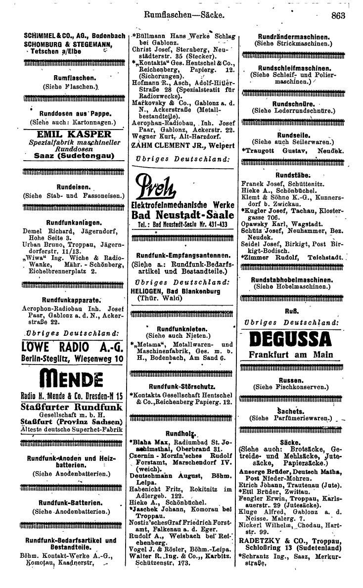 Compass. Kommerzielles Jahrbuch 1942: Sudetenland. - Seite 909