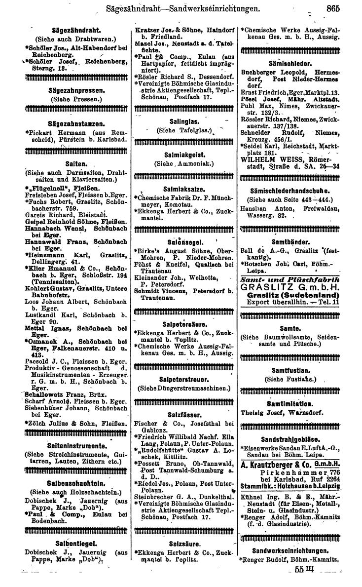 Compass. Kommerzielles Jahrbuch 1942: Sudetenland. - Seite 911