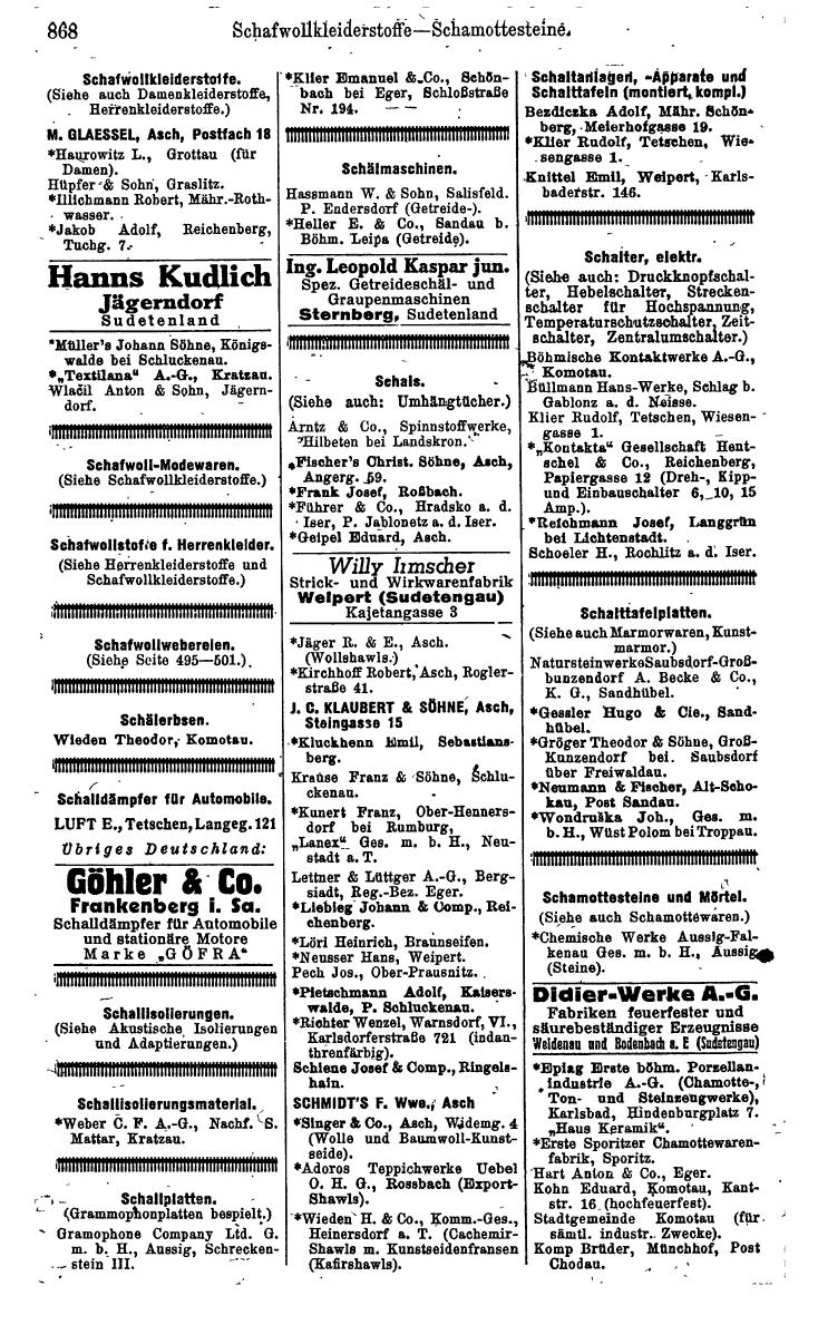 Compass. Kommerzielles Jahrbuch 1942: Sudetenland. - Seite 914