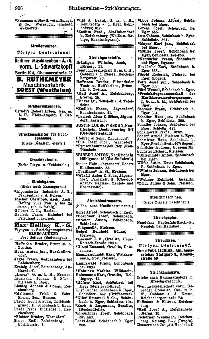 Compass. Kommerzielles Jahrbuch 1942: Sudetenland. - Seite 952