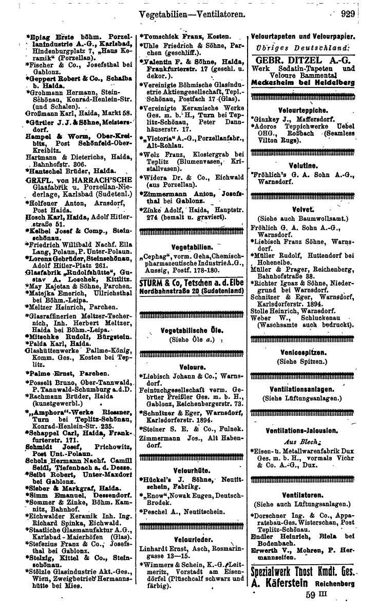 Compass. Kommerzielles Jahrbuch 1942: Sudetenland. - Page 975