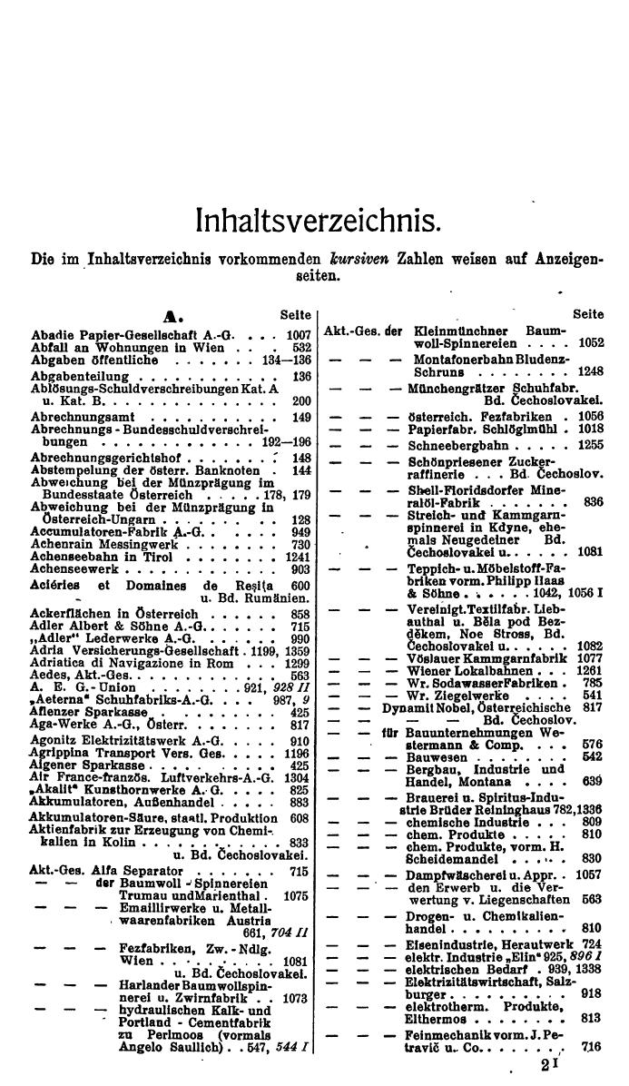Compass. Finanzielles Jahrbuch 1938: Österreich. - Seite 21