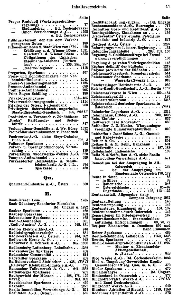 Compass. Finanzielles Jahrbuch 1938: Österreich. - Seite 45