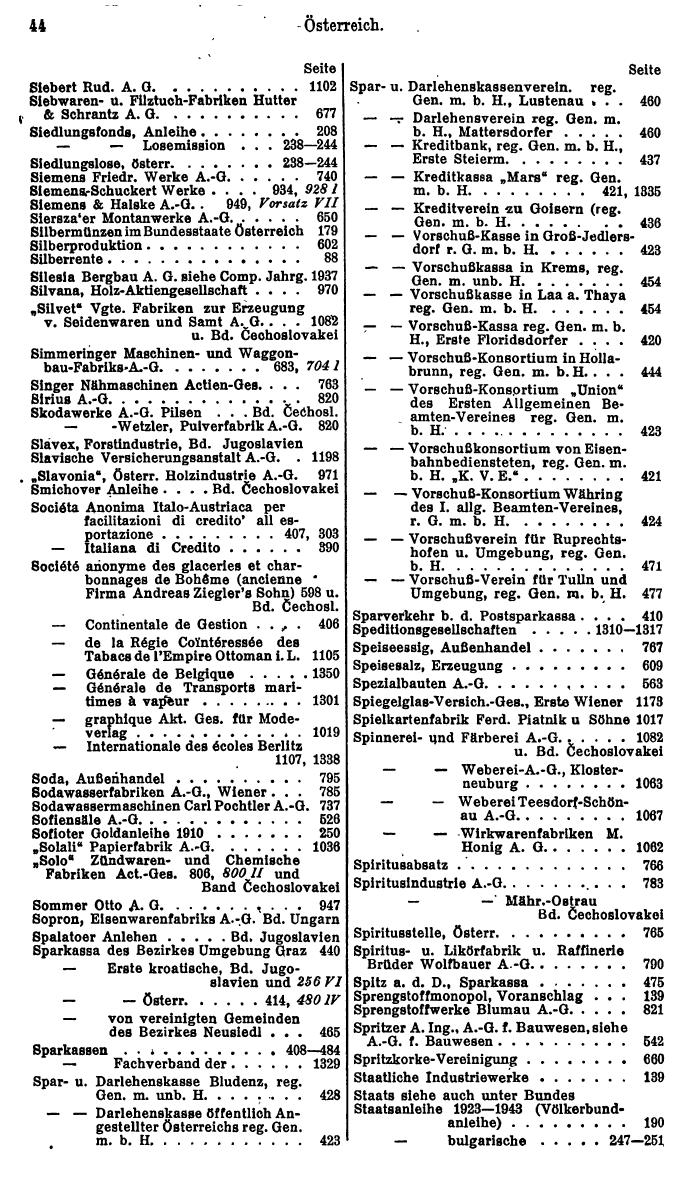 Compass. Finanzielles Jahrbuch 1938: Österreich. - Seite 48