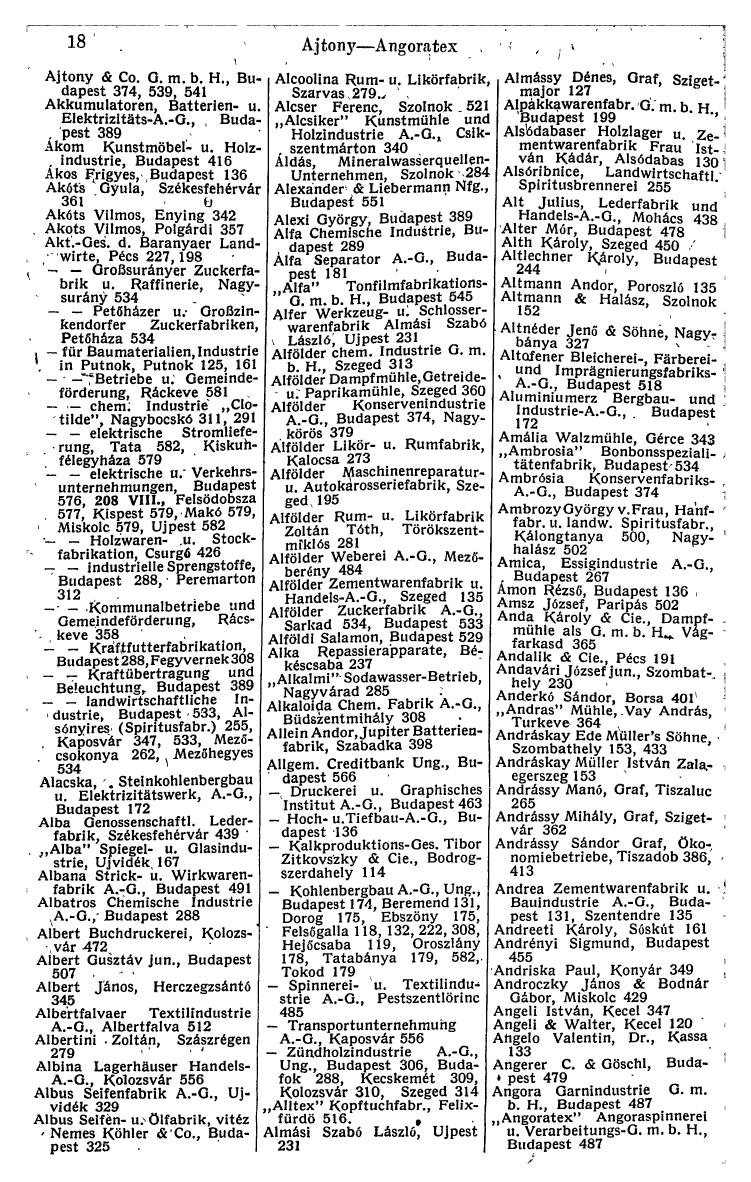 Compass. Kommerzielles Jahrbuch 1943: Ungarn. - Seite 24
