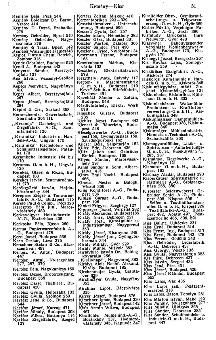 Compass. Kommerzielles Jahrbuch 1943: Ungarn. - Seite 57