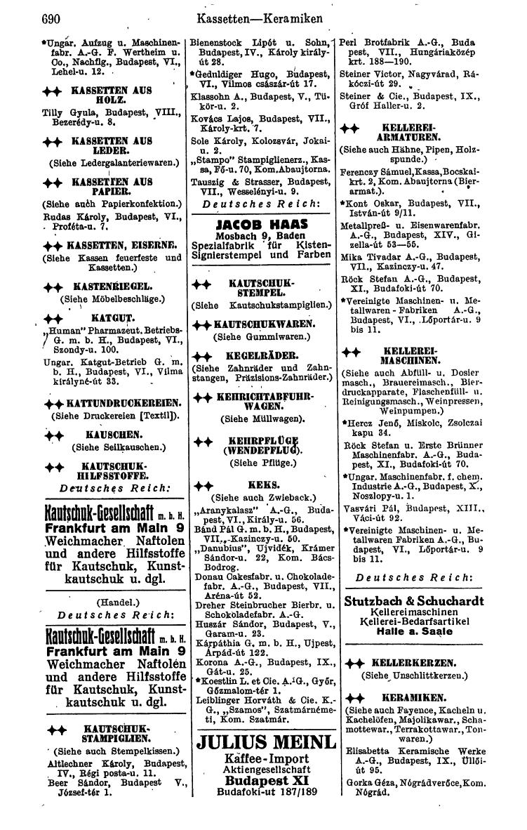 Compass. Kommerzielles Jahrbuch 1943: Ungarn. - Seite 752