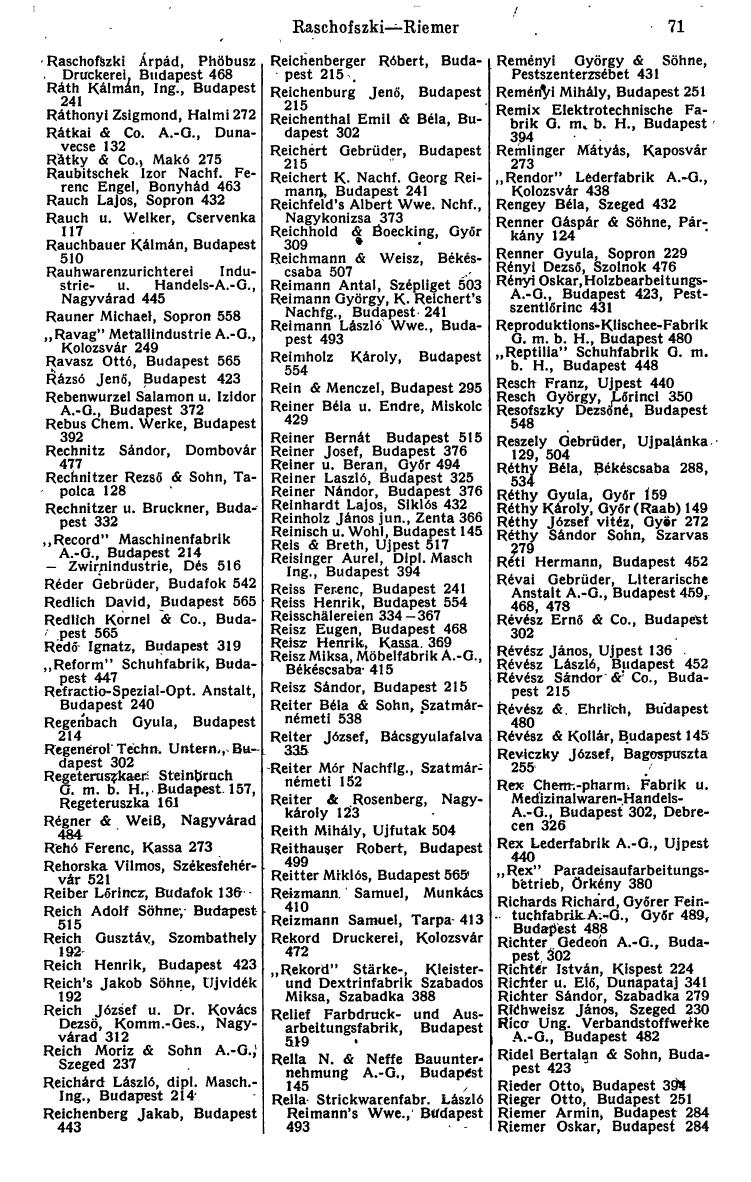 Compass. Kommerzielles Jahrbuch 1943: Ungarn. - Seite 77