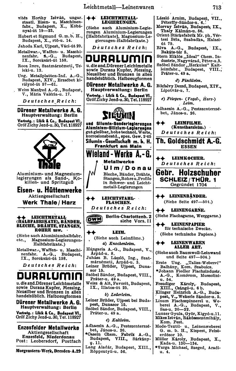 Compass. Kommerzielles Jahrbuch 1943: Ungarn. - Page 775