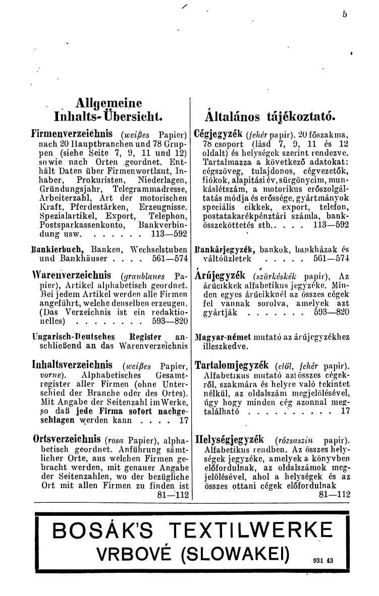Compass. Kommerzielles Jahrbuch 1943: Ungarn. - Page 9