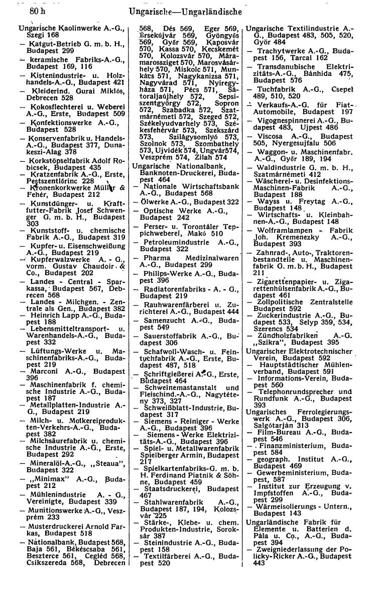 Compass. Kommerzielles Jahrbuch 1943: Ungarn. - Seite 94