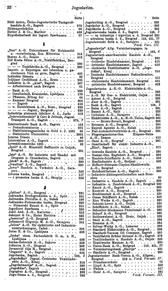 Compass. Finanzielles Jahrbuch 1940: Jugoslawien. - Seite 26