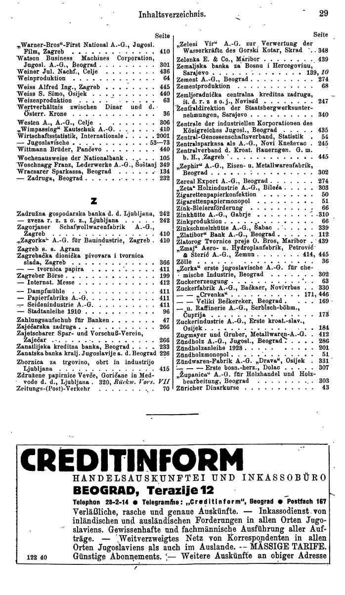 Compass. Finanzielles Jahrbuch 1940: Jugoslawien. - Seite 33