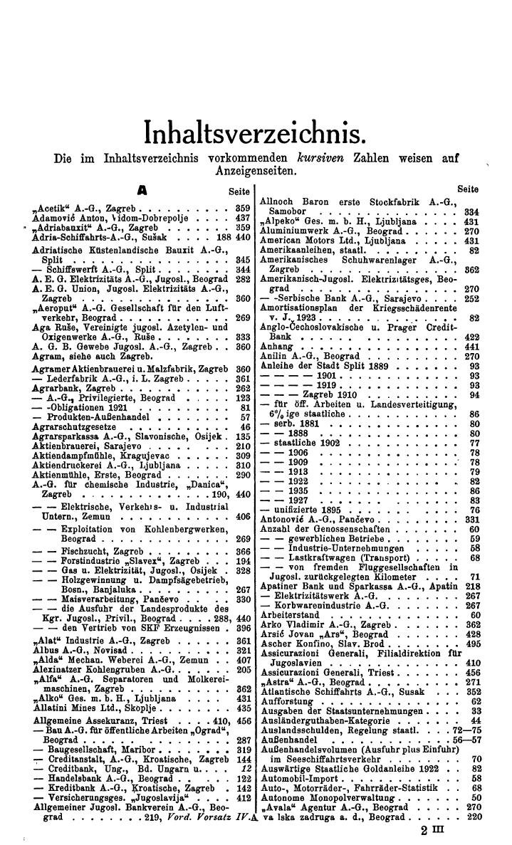 Compass. Finanzielles Jahrbuch 1939: Jugoslawien. - Seite 21