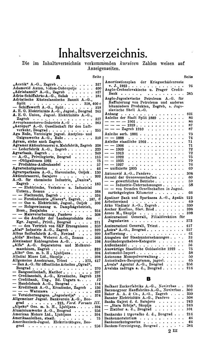 Compass. Finanzielles Jahrbuch 1938: Jugoslawien. - Seite 21