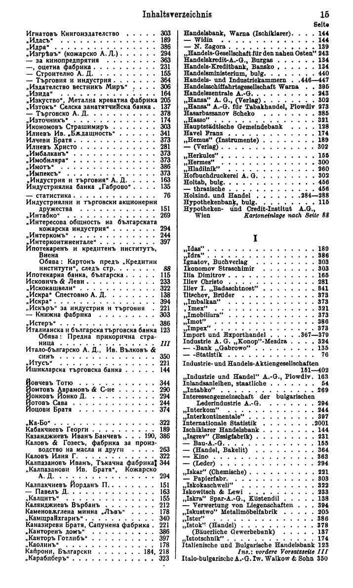 Compass. Finanzielles Jahrbuch 1942: Bulgarien. - Seite 21