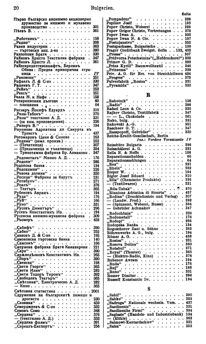 Compass. Finanzielles Jahrbuch 1942: Bulgarien. - Seite 26