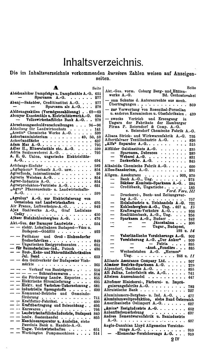 Compass. Finanzielles Jahrbuch 1937: Ungarn. - Seite 21