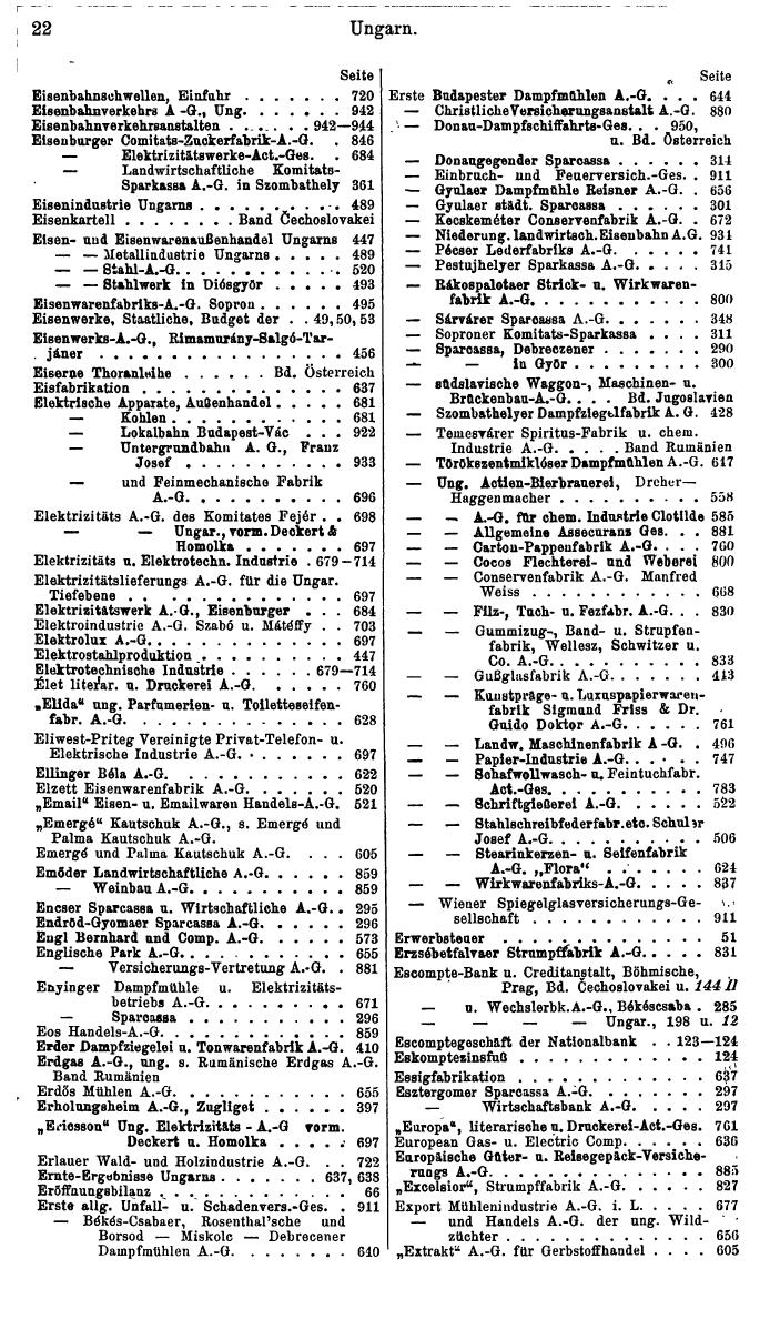 Compass. Finanzielles Jahrbuch 1937: Ungarn. - Seite 26