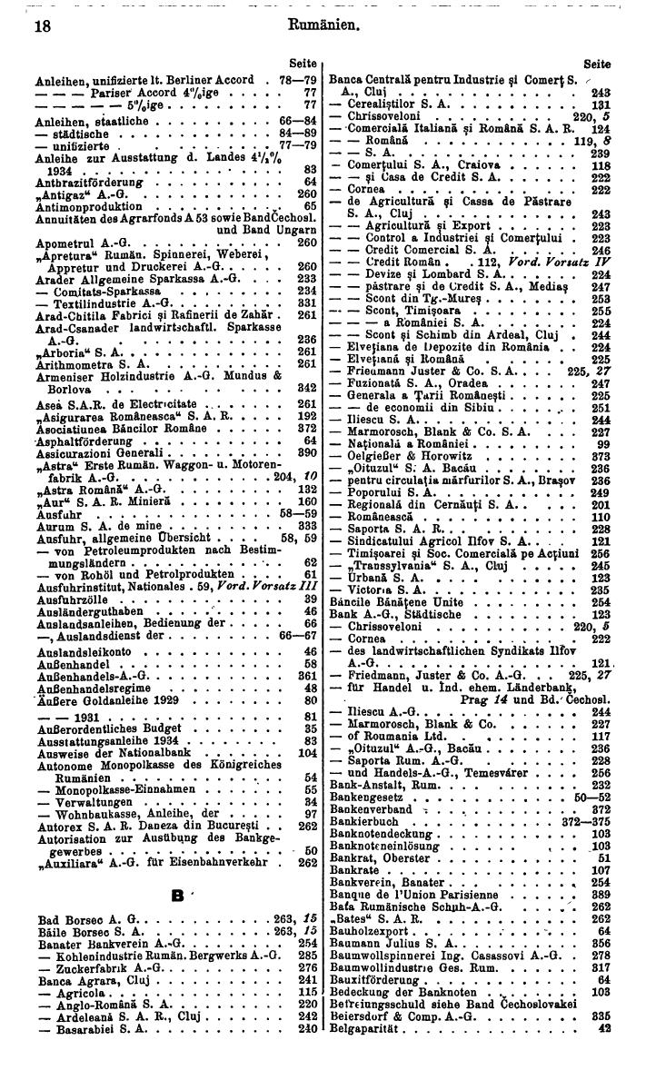 Compass. Finanzielles Jahrbuch 1937: Rumänien, Jugoslawien. - Seite 20
