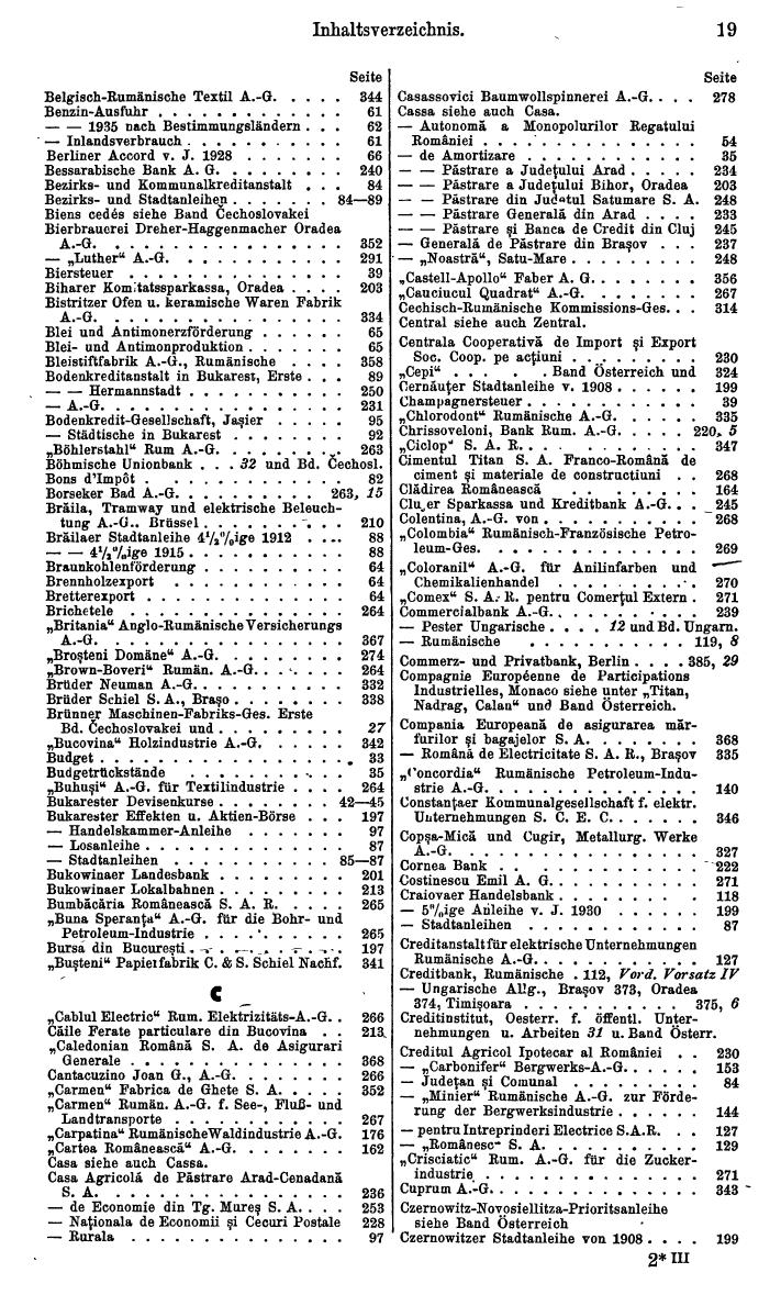 Compass. Finanzielles Jahrbuch 1937: Rumänien, Jugoslawien. - Seite 21