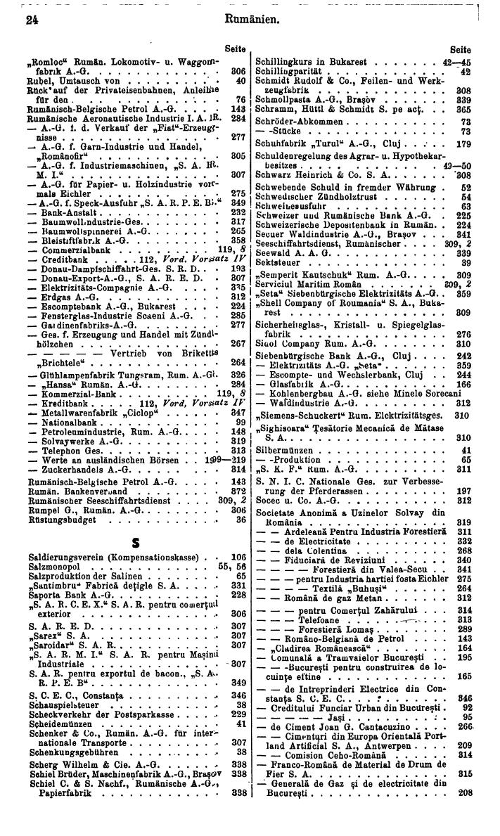 Compass. Finanzielles Jahrbuch 1937: Rumänien, Jugoslawien. - Seite 26