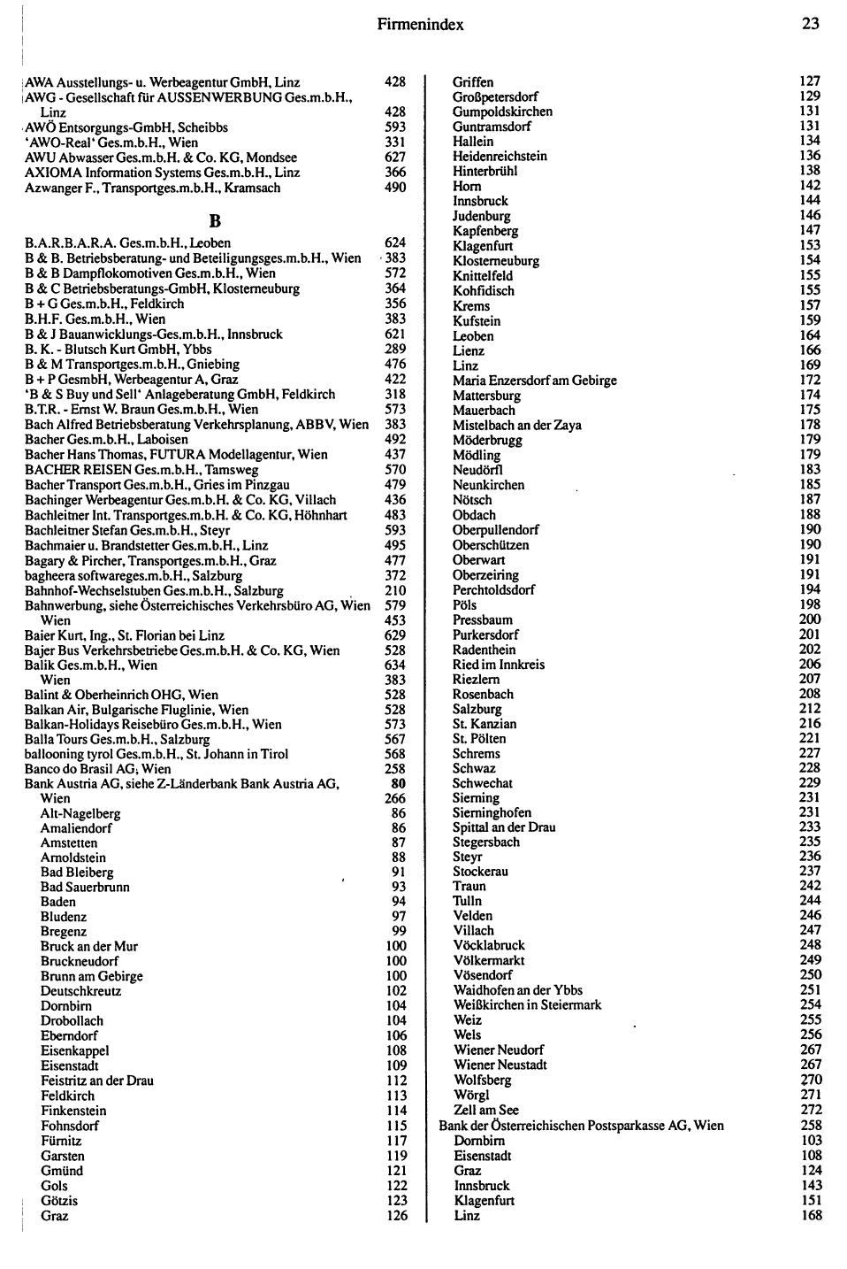 Inhaltsverzeichnis Compass 1992 - Seite 303