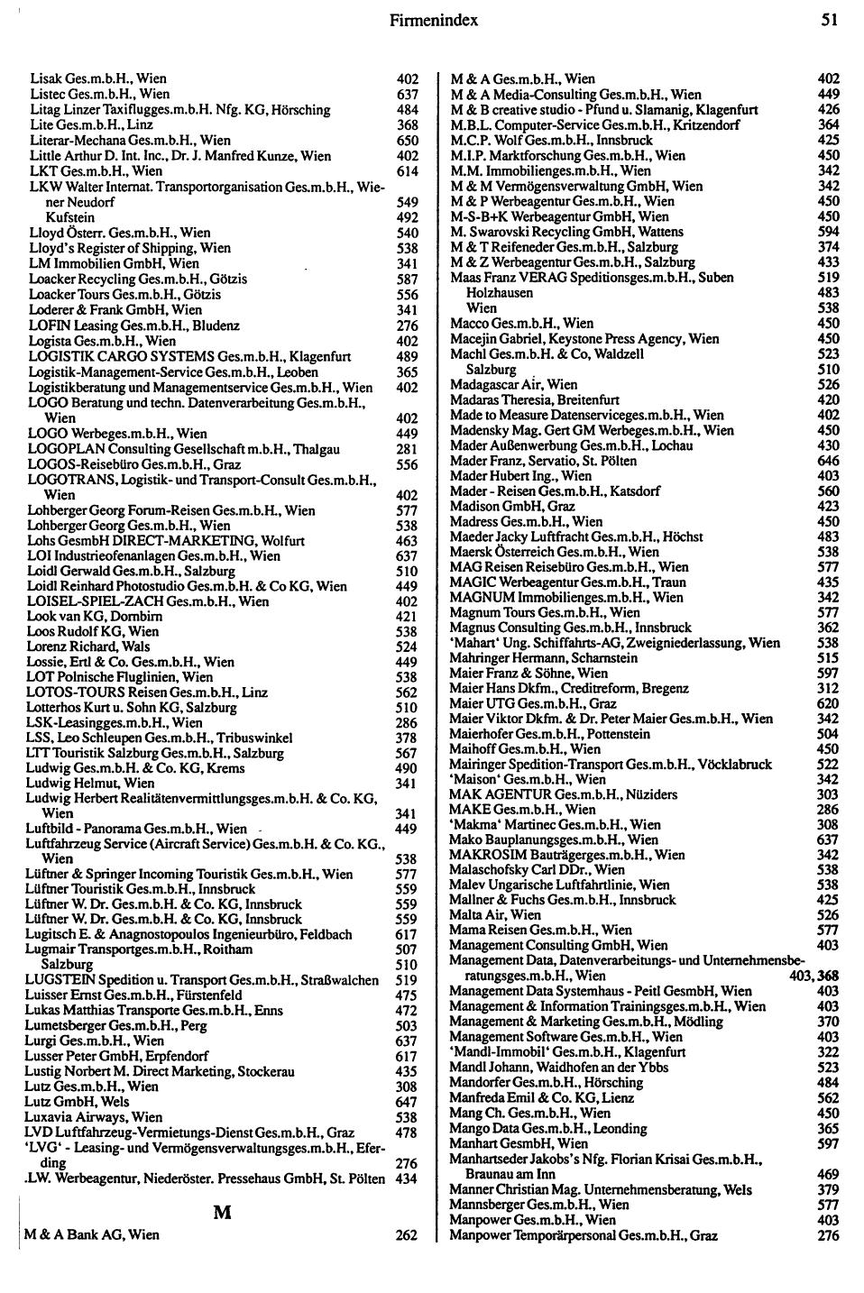 Inhaltsverzeichnis Compass 1992 - Page 331