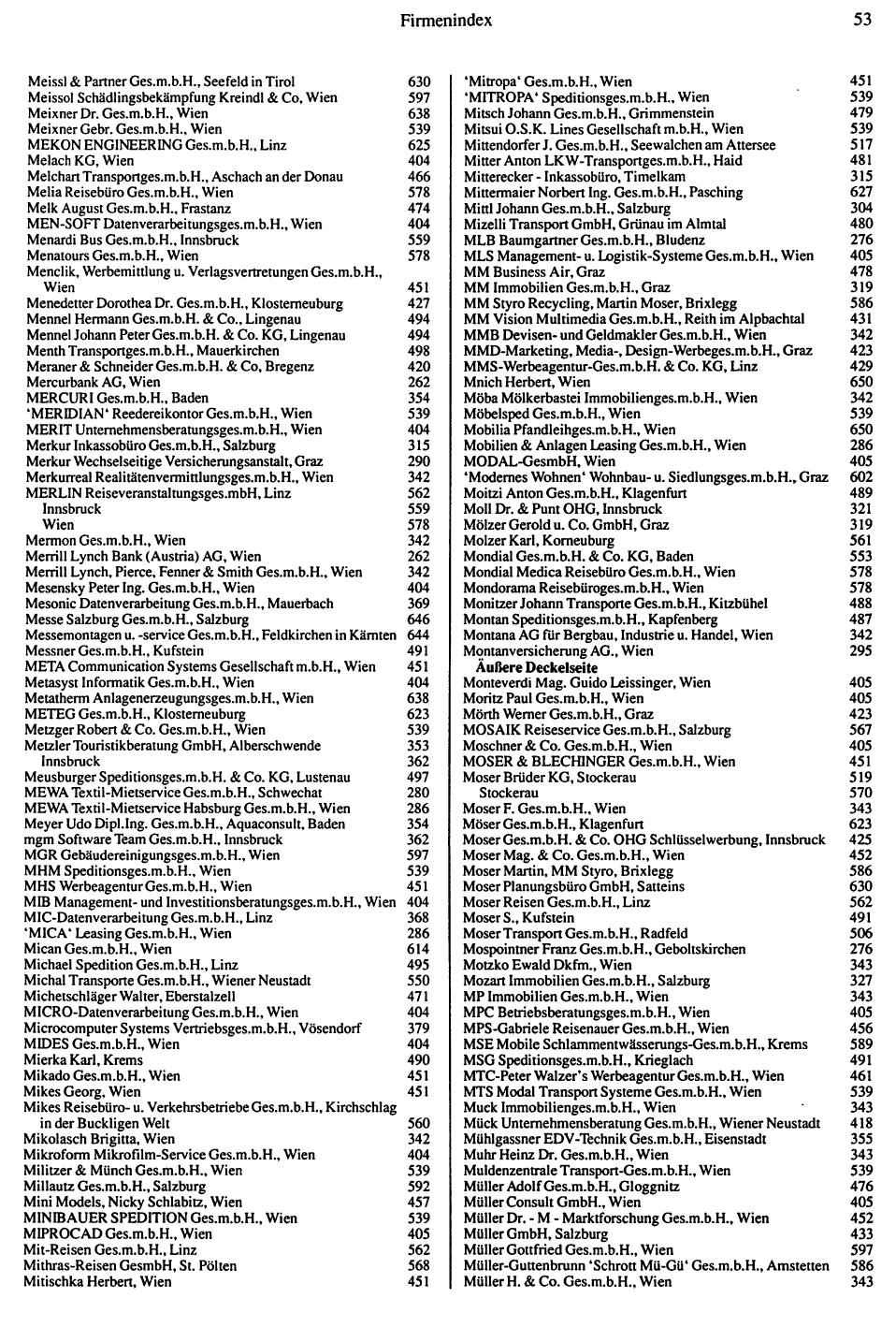 Inhaltsverzeichnis Compass 1992 - Seite 333