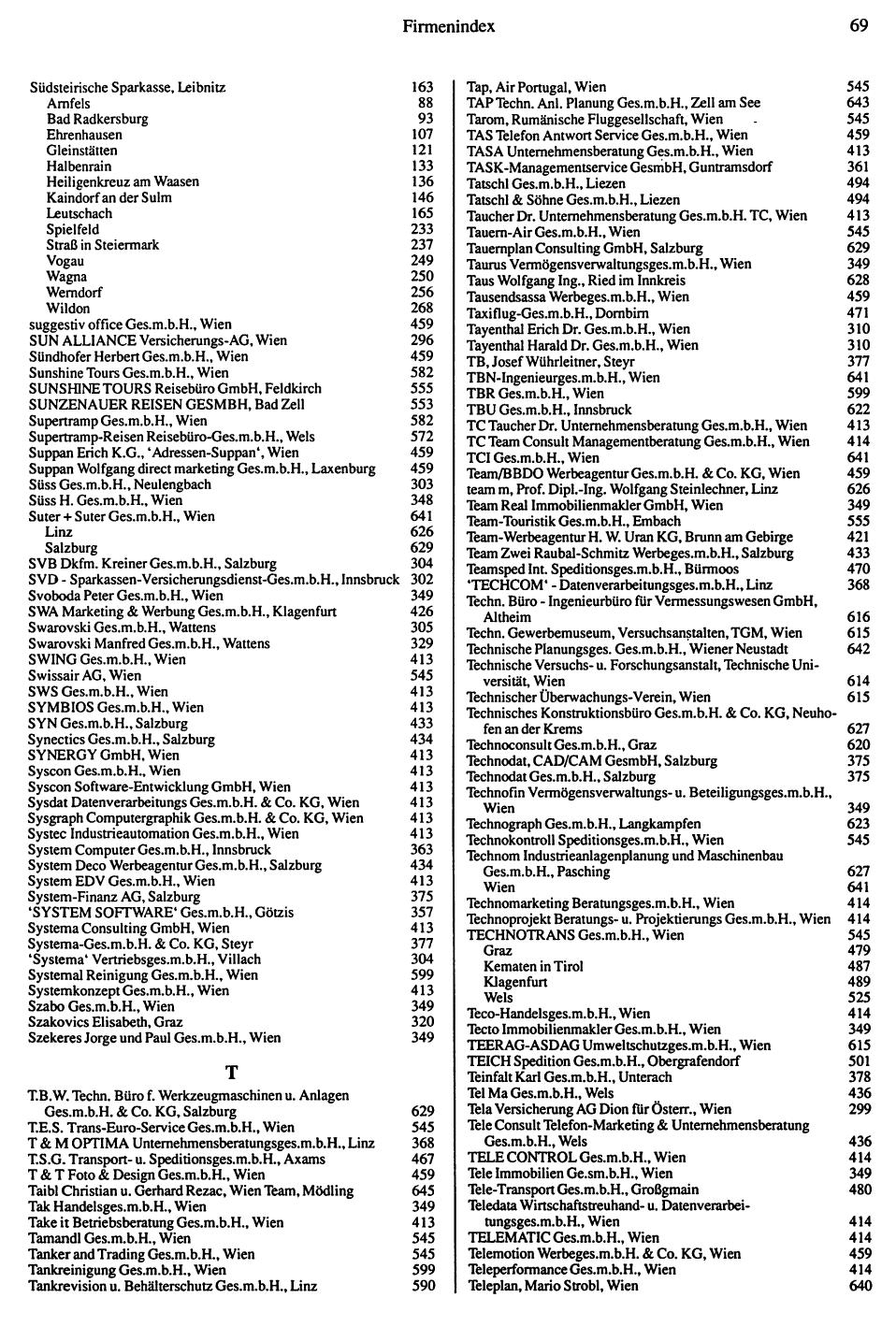 Inhaltsverzeichnis Compass 1992 - Seite 349