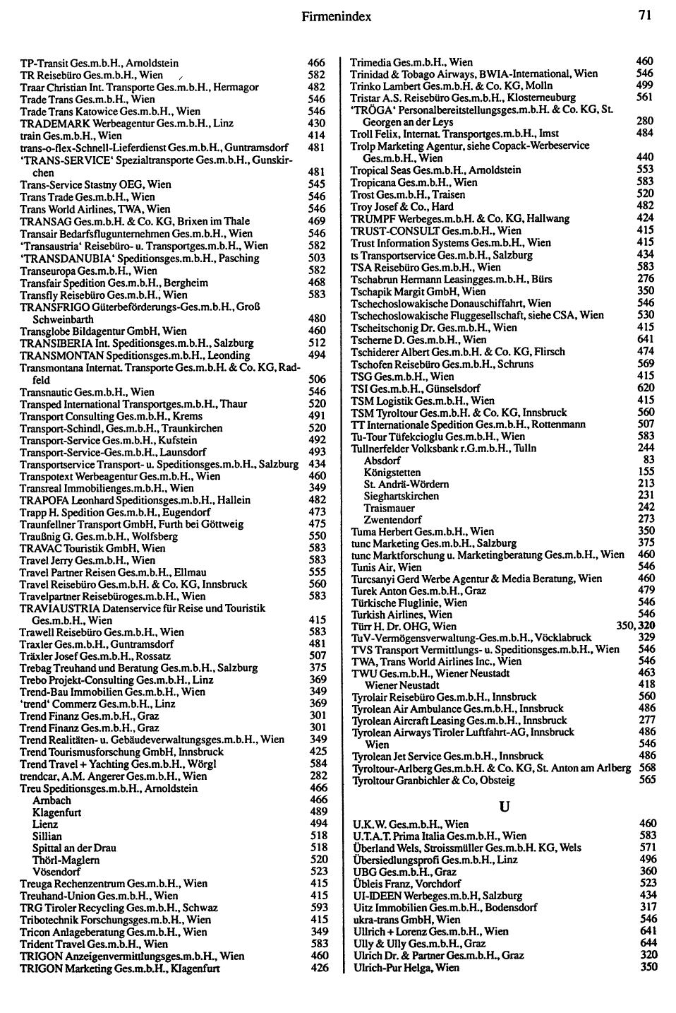 Inhaltsverzeichnis Compass 1992 - Seite 351