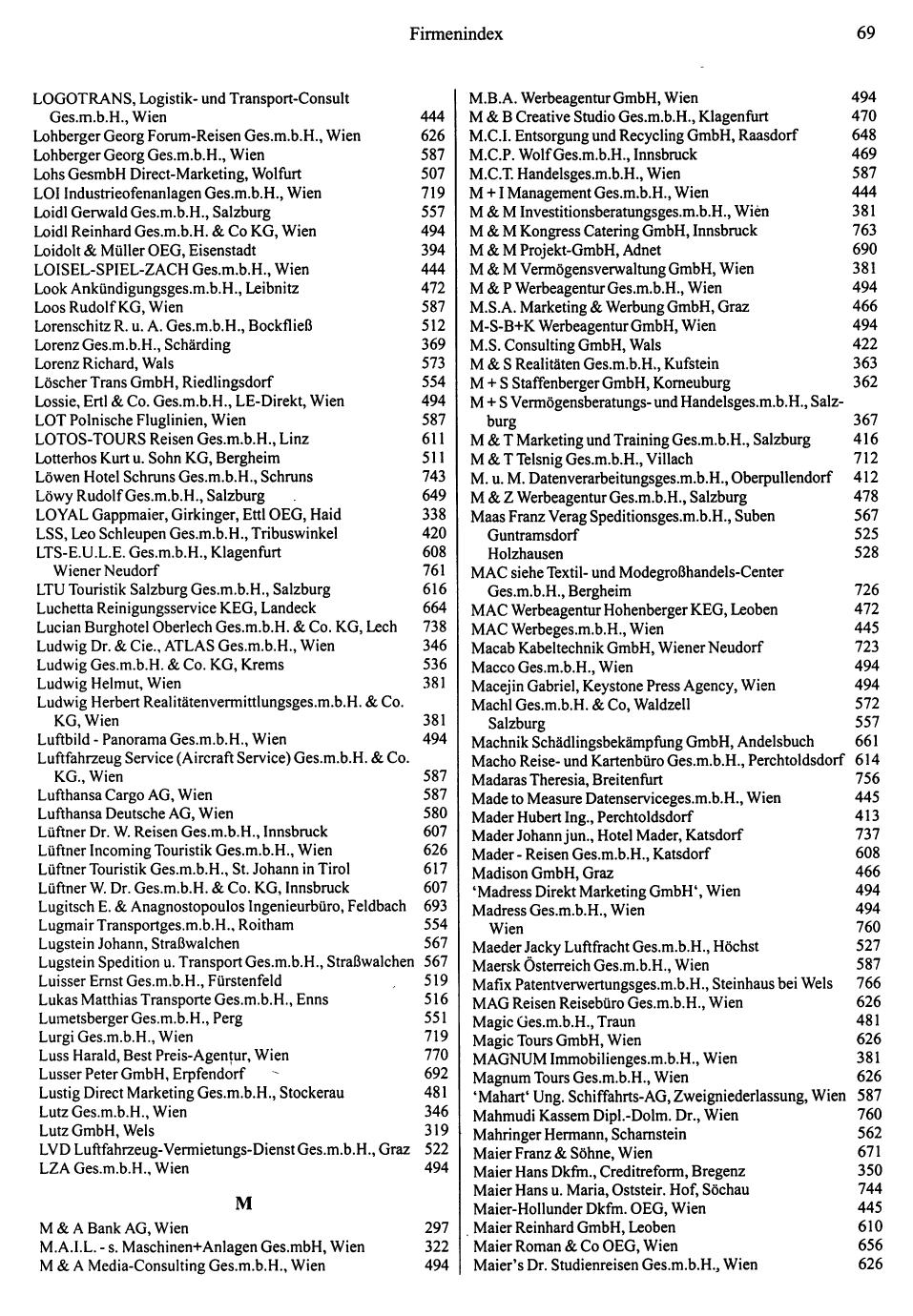 Dienstleistungs- und Behörden-Compass 1995/96 - Page 67