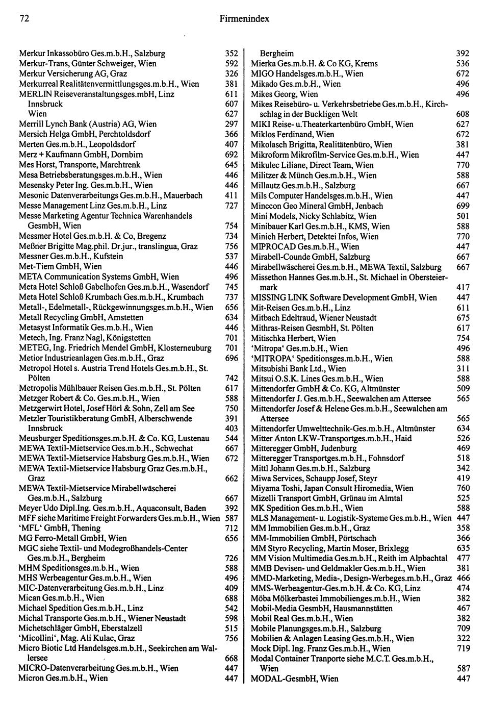 Dienstleistungs- und Behörden-Compass 1995/96 - Page 70