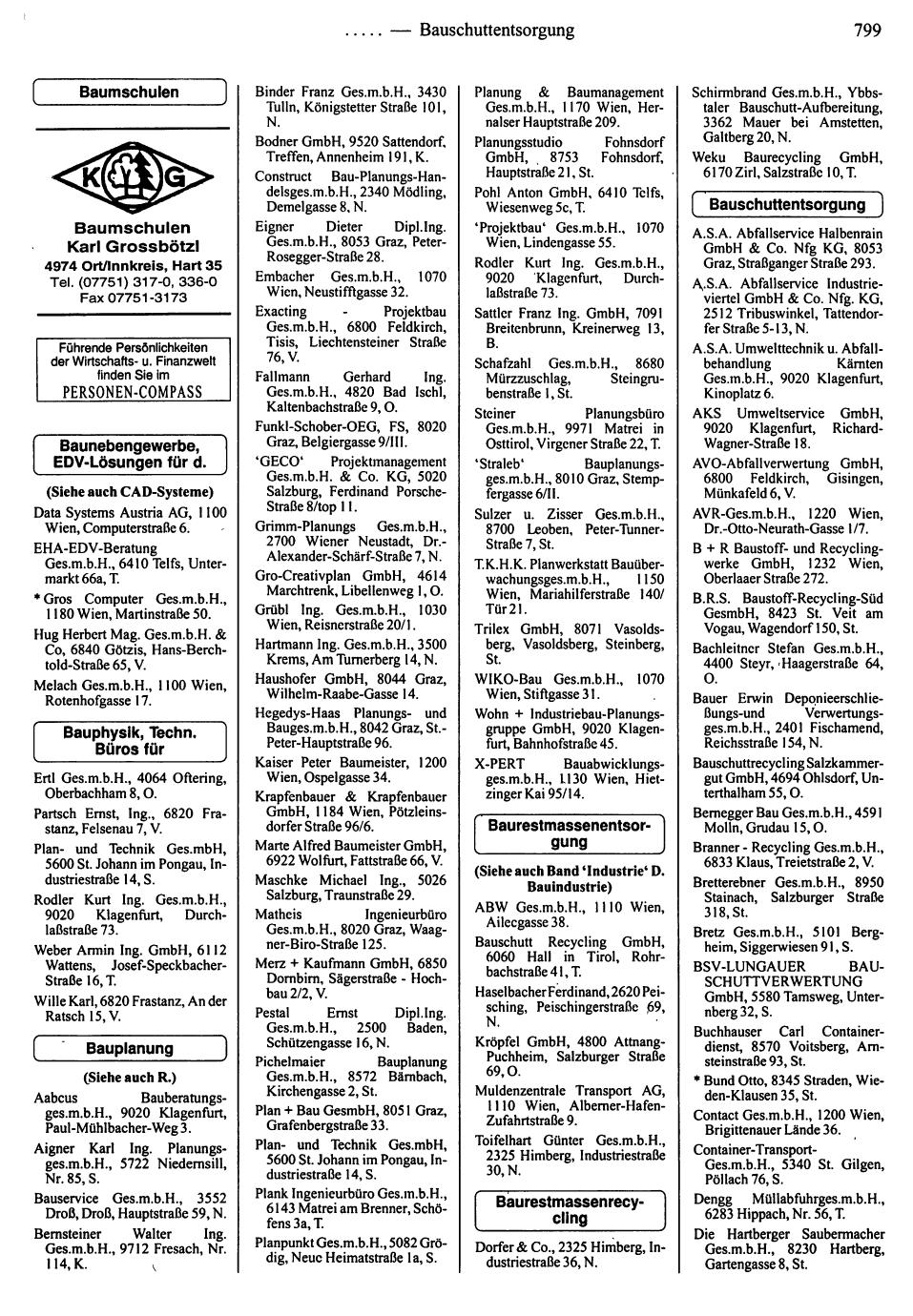 Dienstleistungs- und Behörden-Compass 1995/96 - Page 801